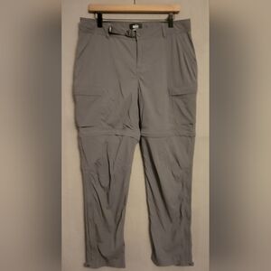 REI Co-op Womens Charcoal Outdoor Pants With Zip Off Legs. Relaxed Fit Size 12